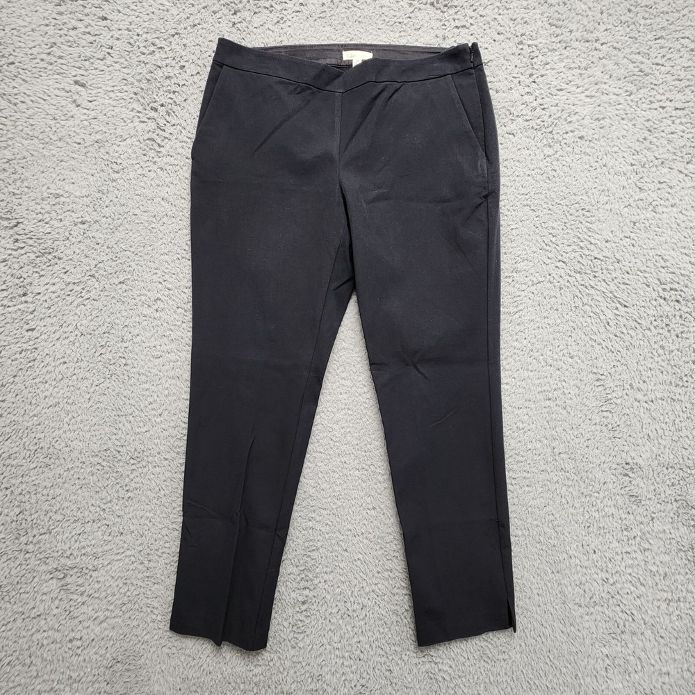 Eileen Fisher Ankle Pants Womens 8 Organic Cotton Blend Side Zip Sustainable